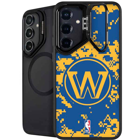 NBA Golden State Warriors Digi Camo Galaxy S24 FE Kickstand Case